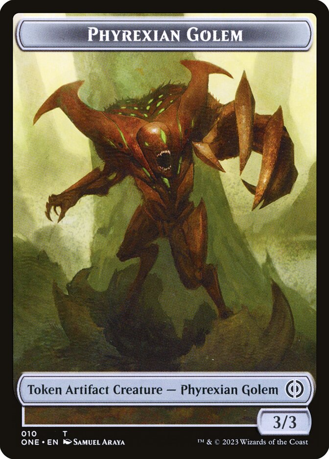 Phyrexian Goblin // Phyrexian Golem Double-Sided Token [Phyrexia: All Will Be One Tokens] | Silver Goblin