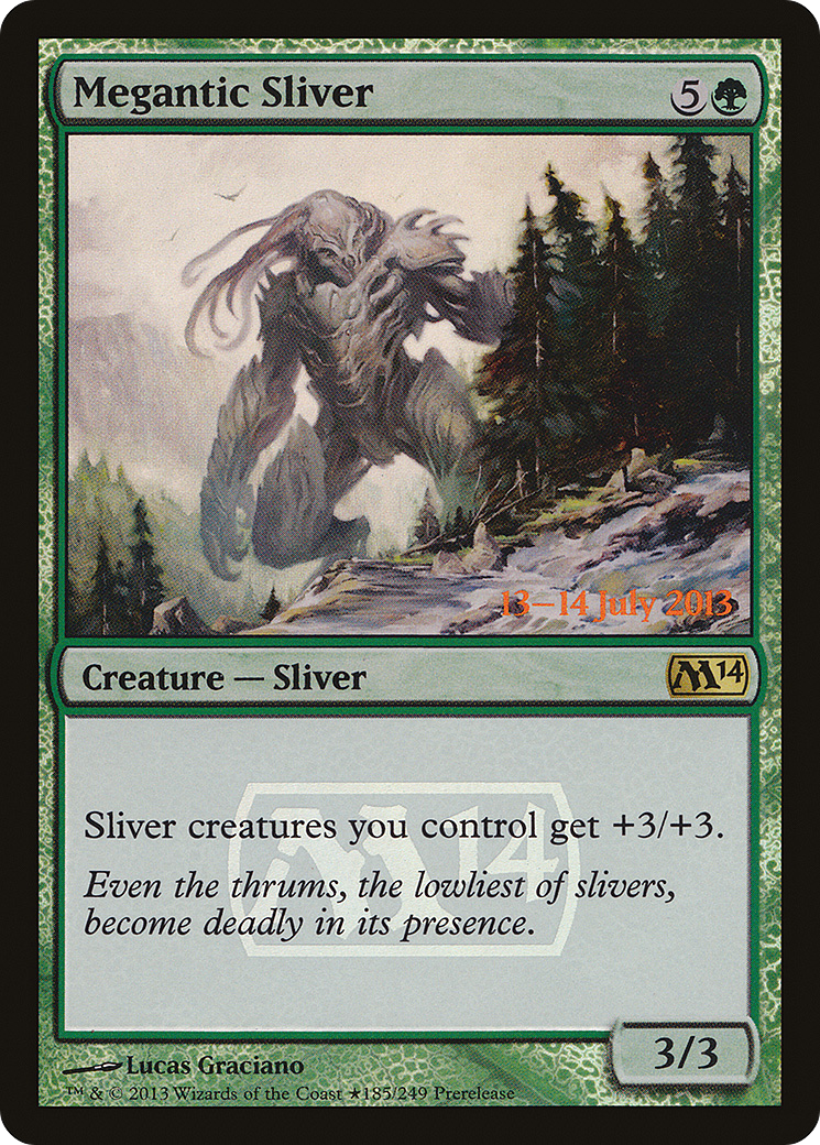 Megantic Sliver [Magic 2014 Prerelease Promos] | Silver Goblin