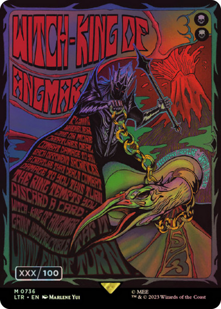 Witch-king of Angmar (Borderless Poster) (Serial Numbered) (736) Foil - The Lord of the Rings: Tales of Middle-earth
