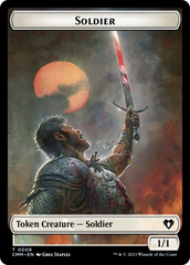 Soldier // Elephant Double-Sided Token [Commander Masters Tokens] | Silver Goblin