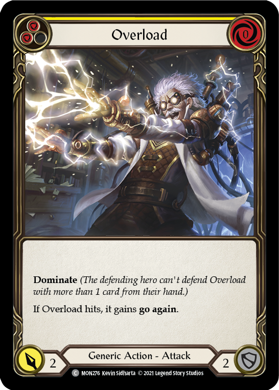 Overload (Yellow) [MON276-RF] (Monarch)  1st Edition Rainbow Foil | Silver Goblin