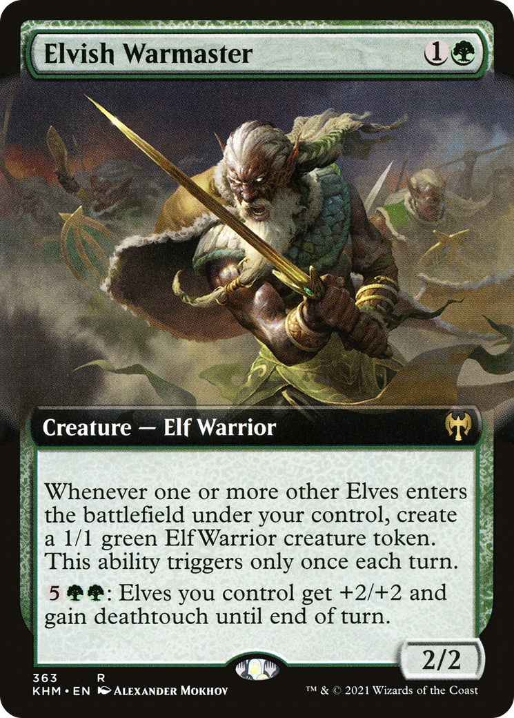 Elvish Warmaster (Extended Art) (363) - Kaldheim