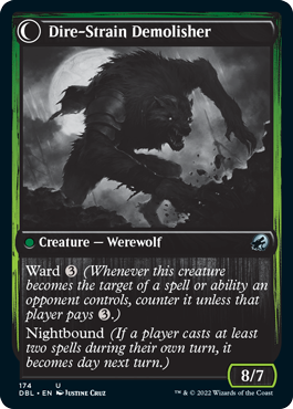 Burly Breaker // Dire-Strain Demolisher [Innistrad: Double Feature] Foil