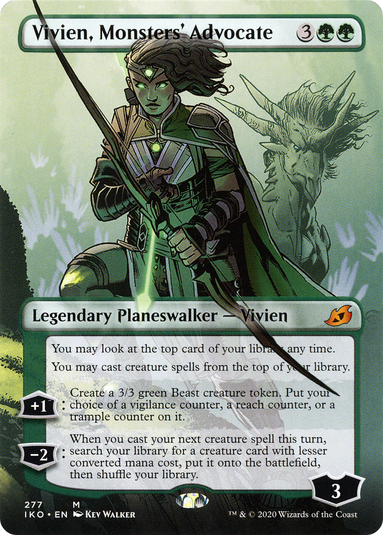 Vivien, Monsters' Advocate (Borderless) [Ikoria: Lair of Behemoths] Foil