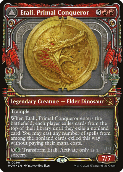 Etali, Primal Conqueror // Etali, Primal Sickness (Showcase) (298) Foil - March of the Machine