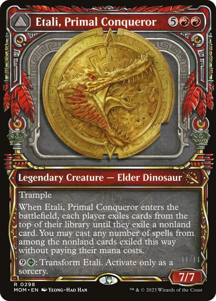 Etali, Primal Conqueror // Etali, Primal Sickness (Showcase) (298) Foil - March of the Machine