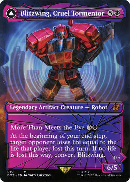 Blitzwing, Cruel Tormentor // Blitzwing, Adaptive Assailant (019) Foil - Transformers