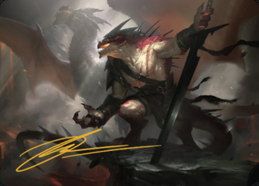 Rivaz of the Claw Art Card (Gold-Stamped Signature) [Dominaria United Art Series]