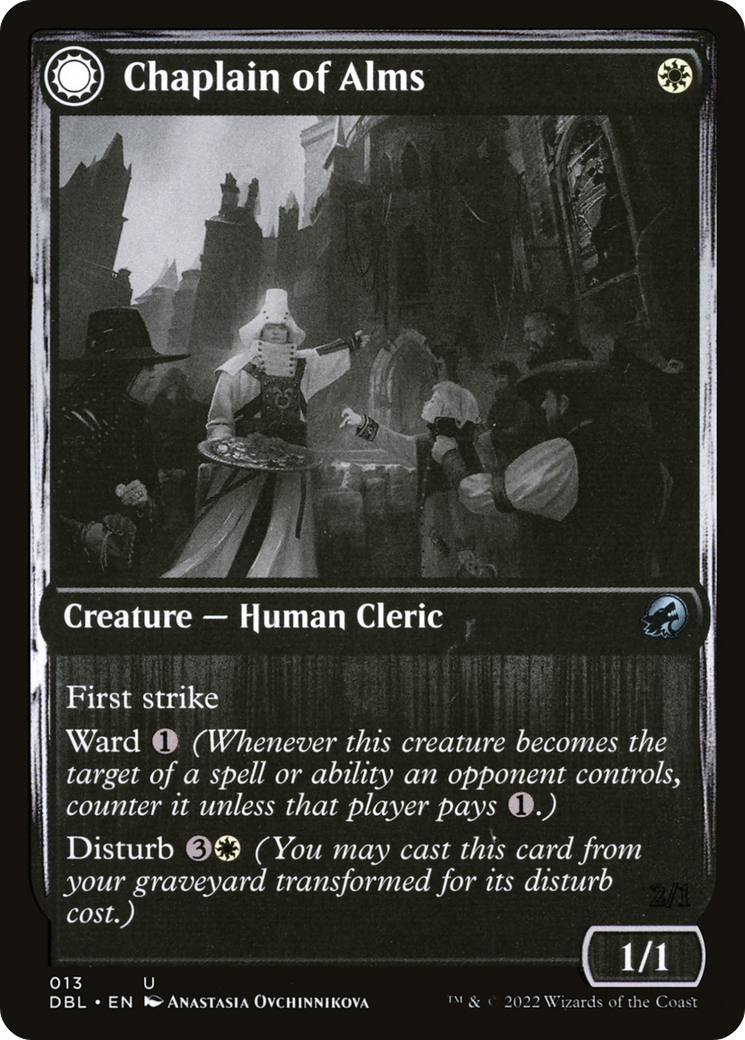 Chaplain of Alms // Chapel Shieldgeist (013) Foil - Innistrad: Double Feature