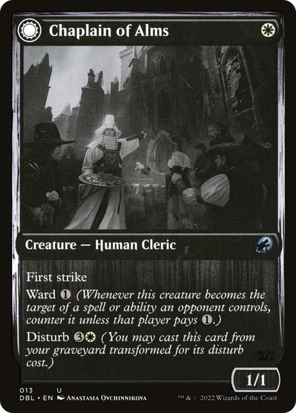Chaplain of Alms // Chapel Shieldgeist (013) Foil - Innistrad: Double Feature