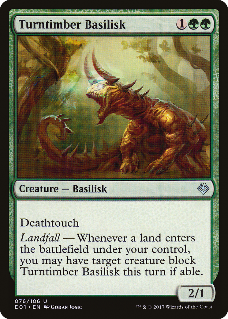 Turntimber Basilisk (076) - Archenemy: Nicol Bolas