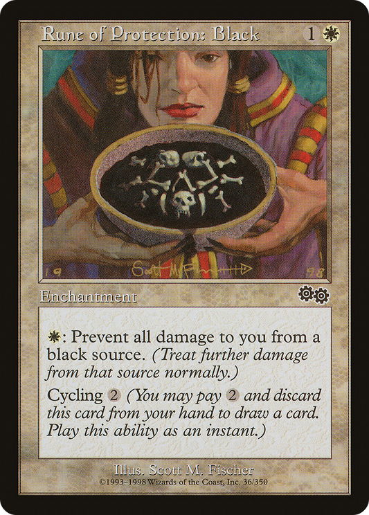 Rune of Protection: Black [Urza's Saga]