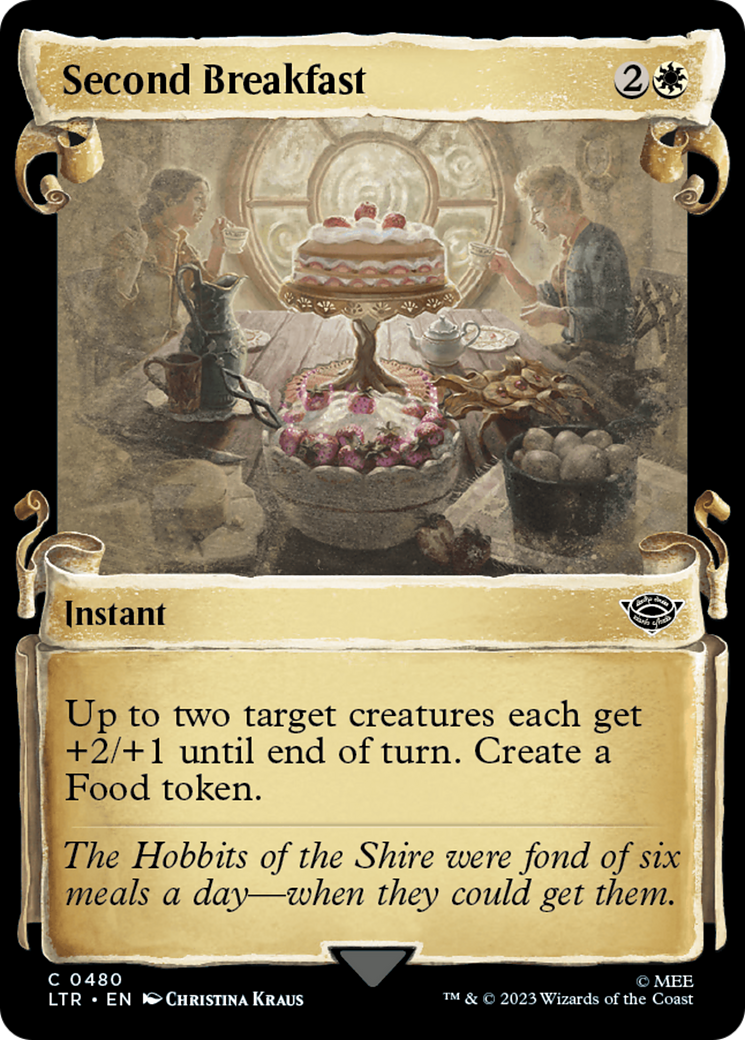 Second Breakfast (Showcase Scrolls) (Showcase) (480) Foil - The Lord of the Rings: Tales of Middle-earth