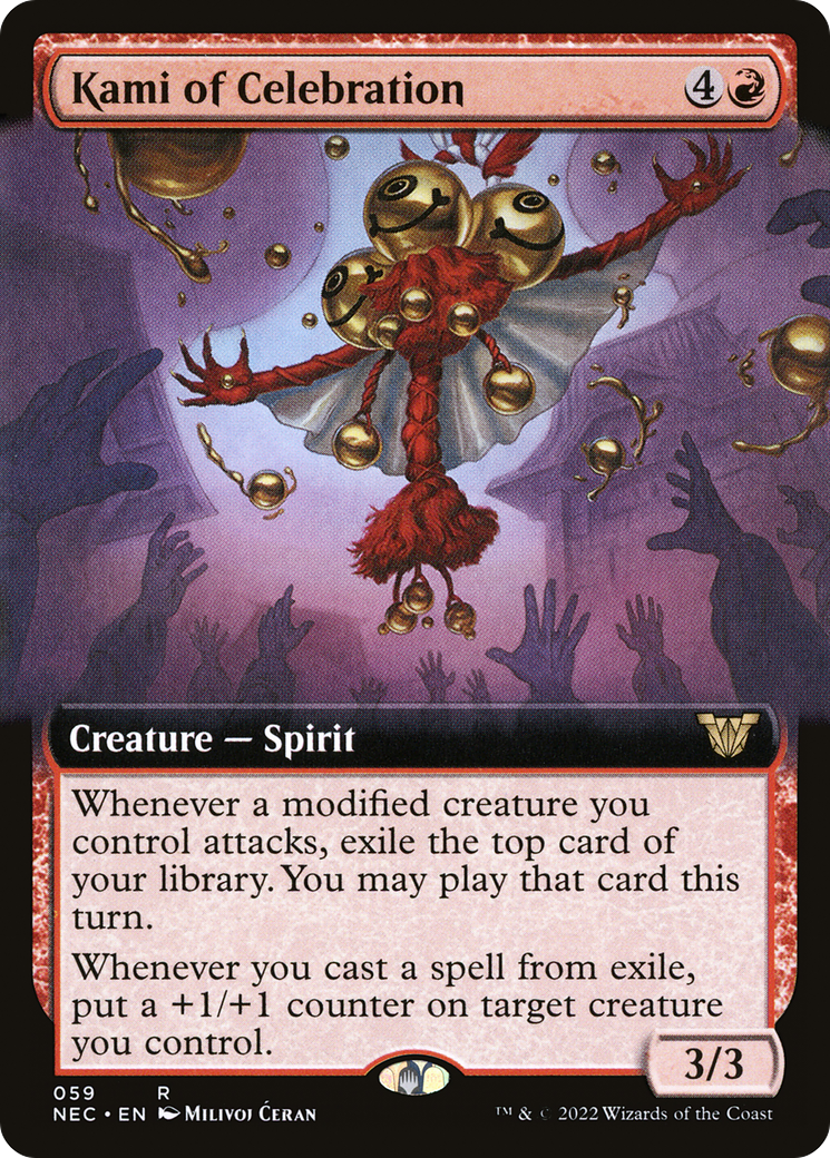 Kami of Celebration (Extended Art) (059) - Neon Dynasty Commander