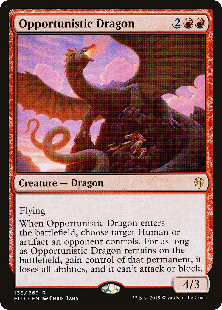 Opportunistic Dragon (133) - Throne of Eldraine