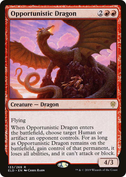Opportunistic Dragon (133) - Throne of Eldraine