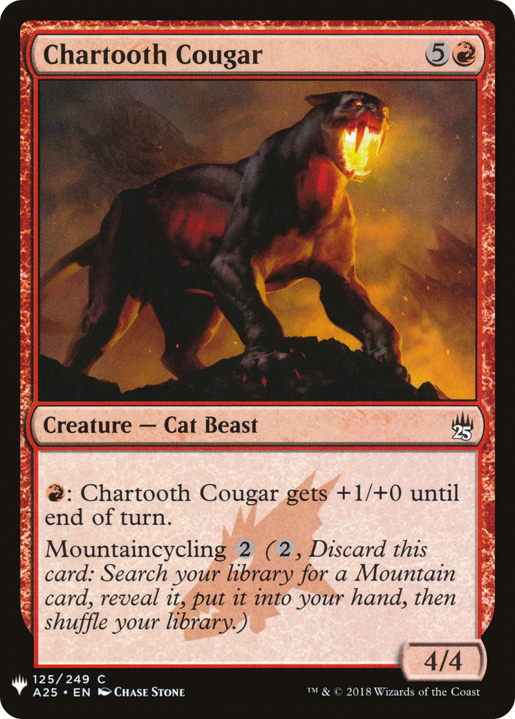 Chartooth Cougar (A25-125) - The List
