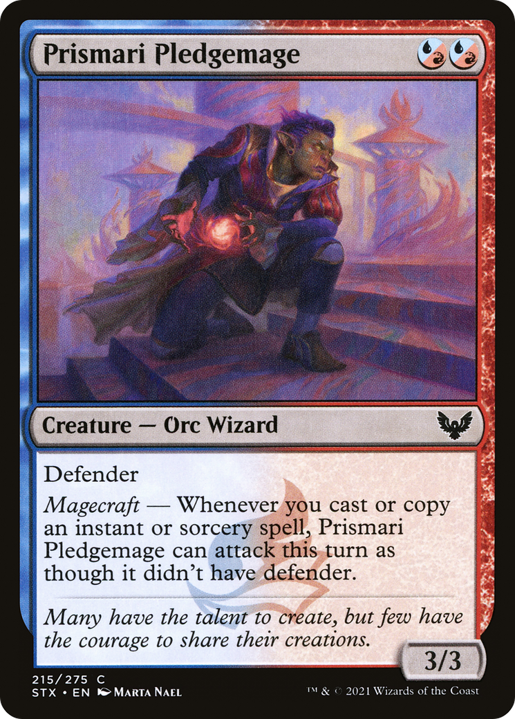 Prismari Pledgemage (215) Foil - Strixhaven: School of Mages