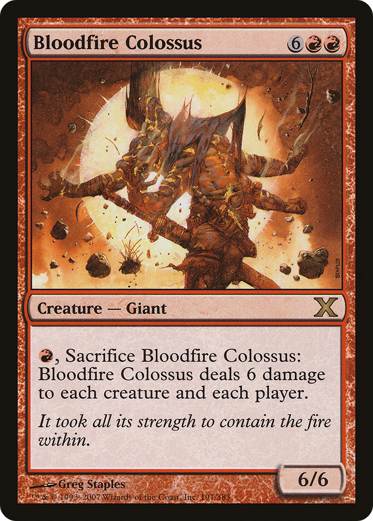 Bloodfire Colossus (191) - Tenth Edition