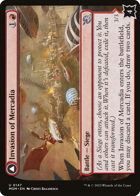 Invasion of Mercadia // Kyren Flamewright (147) Foil - March of the Machine
