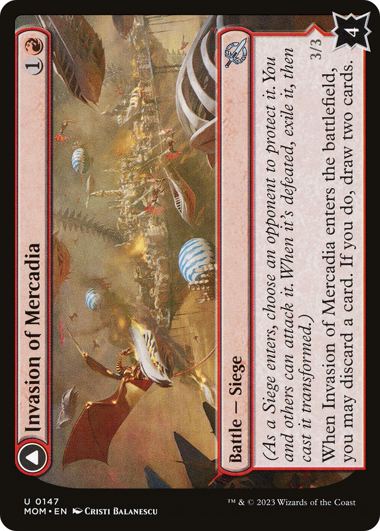 Invasion of Mercadia // Kyren Flamewright (147) Foil - March of the Machine