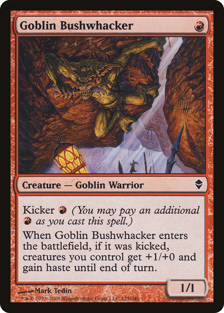 Goblin Bushwhacker (125) Foil - Zendikar