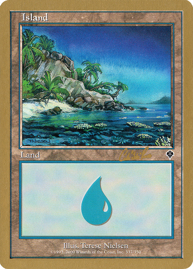 Island (cr337) (Carlos Romao) [World Championship Decks 2002] | Silver Goblin