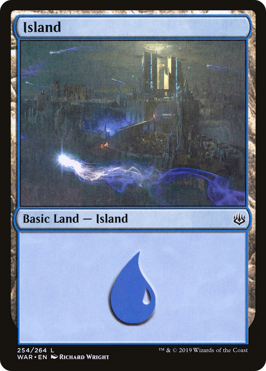 Island (254) [War of the Spark] Foil