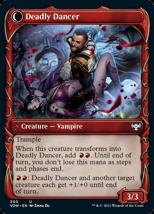 Alluring Suitor // Deadly Dancer (Showcase Fang Frame) [Innistrad: Crimson Vow] Foil