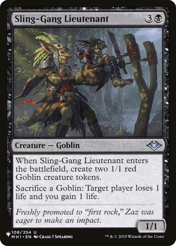 Sling-Gang Lieutenant [The List] | Silver Goblin