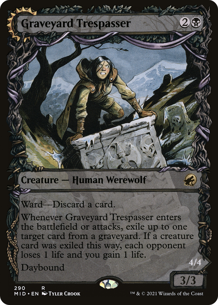 Graveyard Trespasser (Showcase) (290) Foil - Innistrad: Midnight Hunt