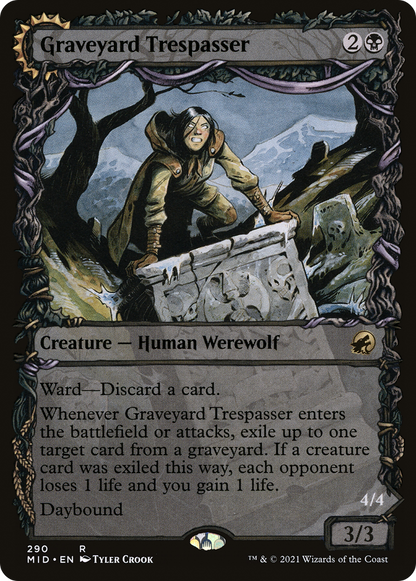 Graveyard Trespasser (Showcase) (290) Foil - Innistrad: Midnight Hunt