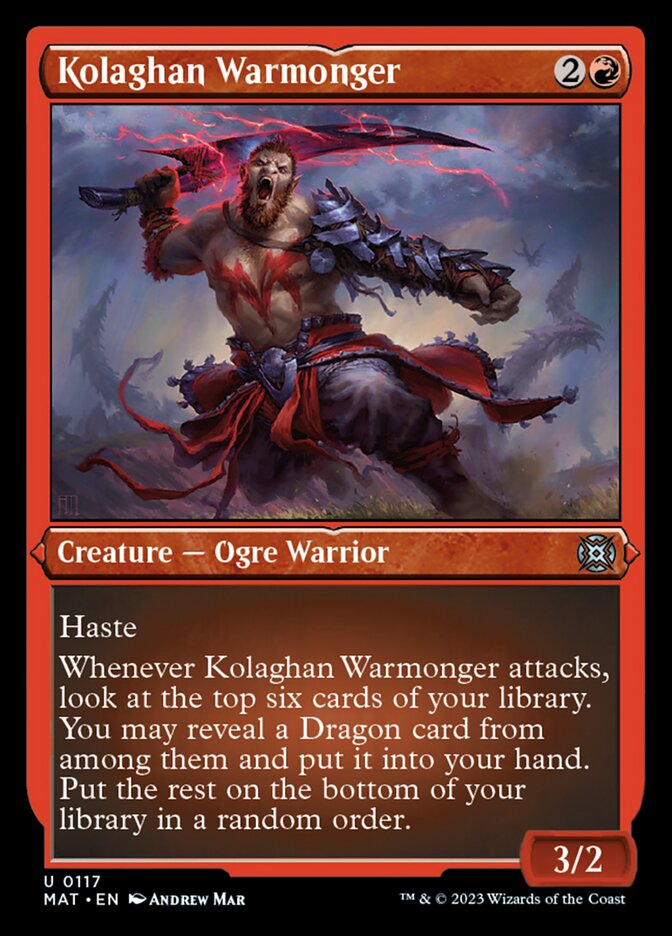 Kolaghan Warmonger (117) Etched - March of the Machine: The Aftermath