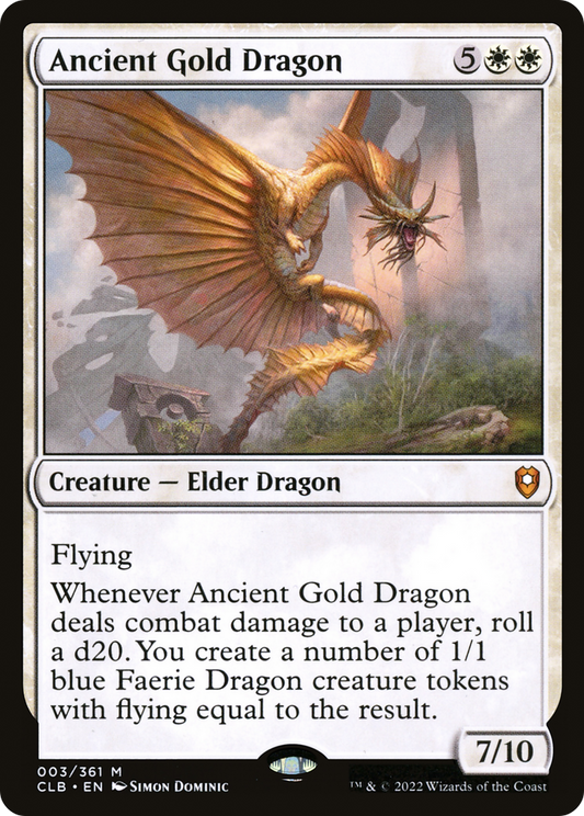 Ancient Gold Dragon (003) Foil - Commander Legends: Battle for Baldur's Gate