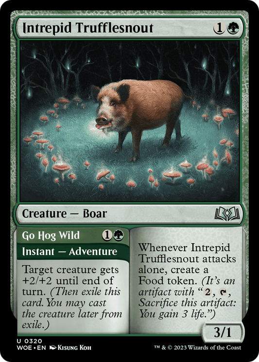 Intrepid Trufflesnout // Go Hog Wild (320) Foil - Wilds of Eldraine