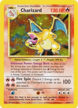 Charizard (4) Holofoil - Base Set