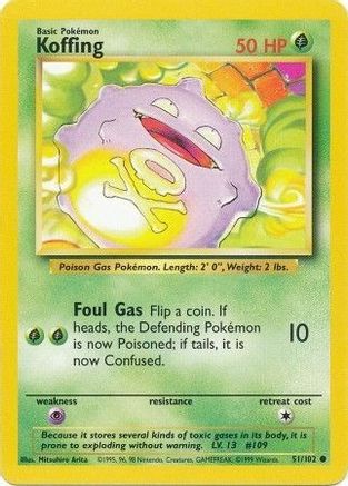 Koffing (51) - Base Set