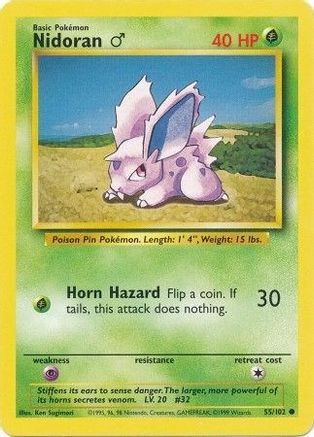 Nidoran M (55) - Base Set