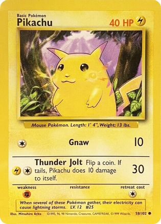 Pikachu (58) - Base Set