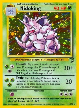 Nidoking (11) Holofoil - Base Set 2