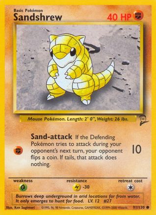 Sandshrew (91) - Base Set 2