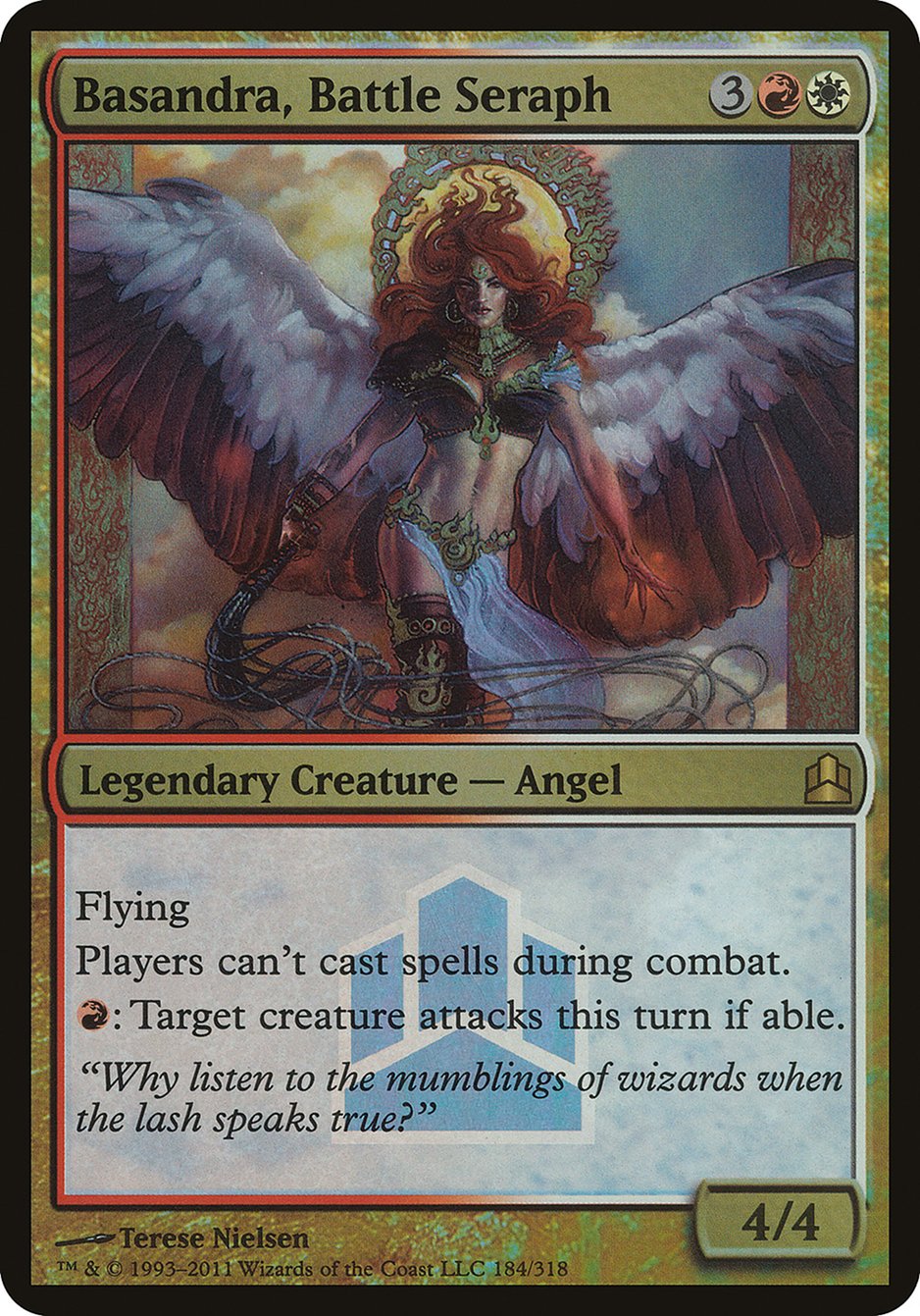 Basandra, Battle Seraph (Launch) (Oversized) [Commander 2011 Oversized] | Silver Goblin