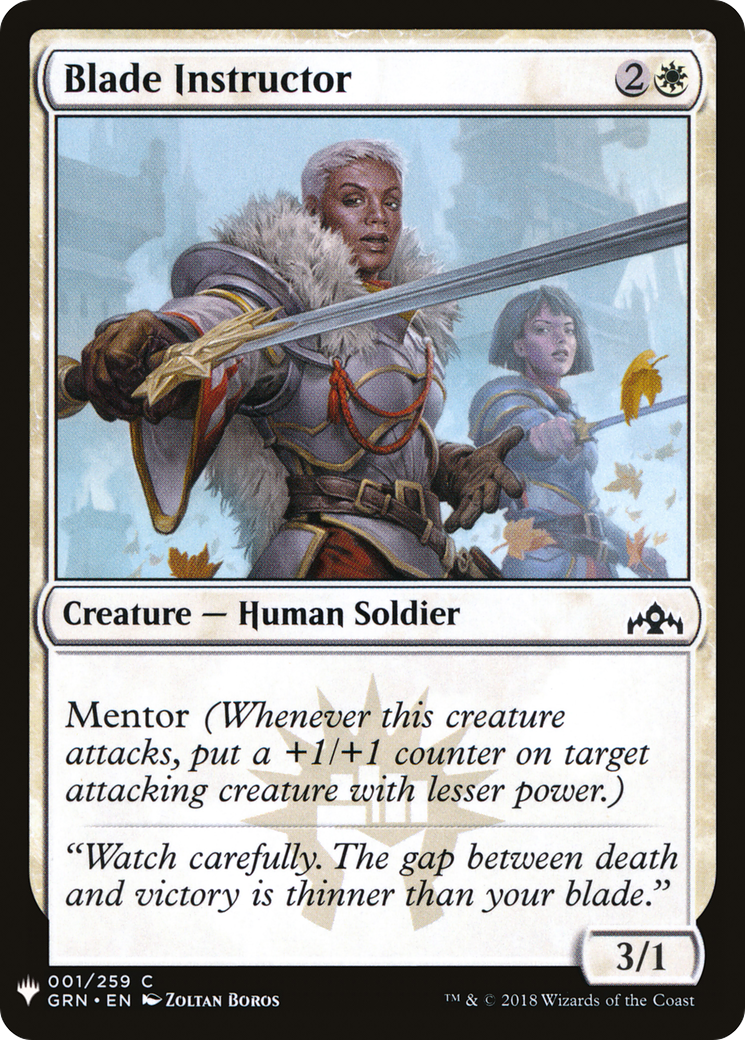 Blade Instructor (GRN-1) - The List
