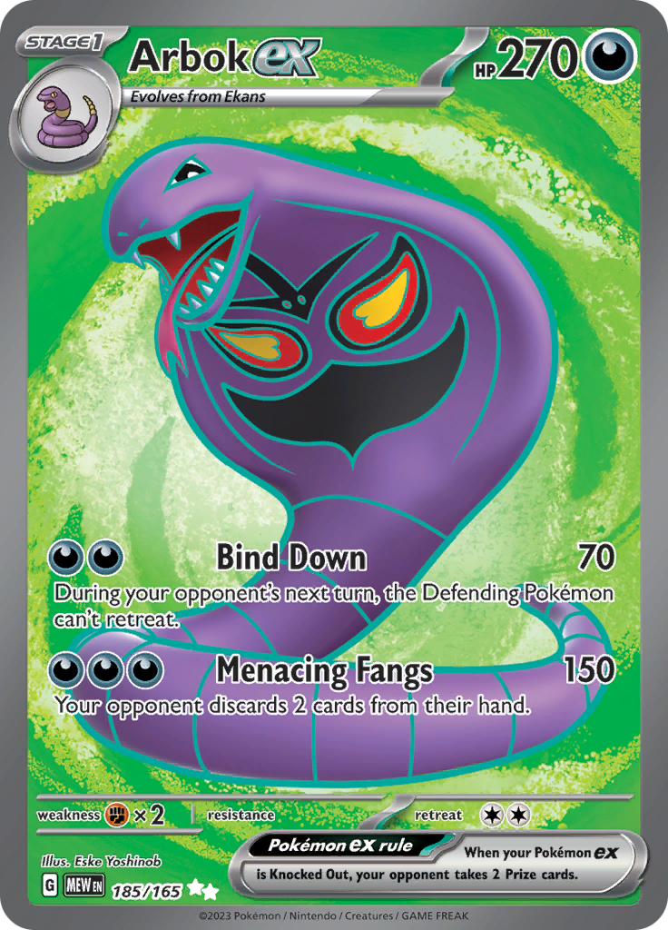 Arbok ex (185/165) [Scarlet & Violet: 151] | Silver Goblin