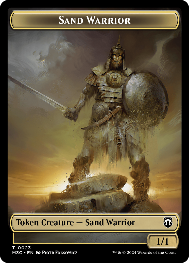 Marit Lage // Sand Warrior Double-Sided Token [Modern Horizons 3 Commander Tokens] | Silver Goblin