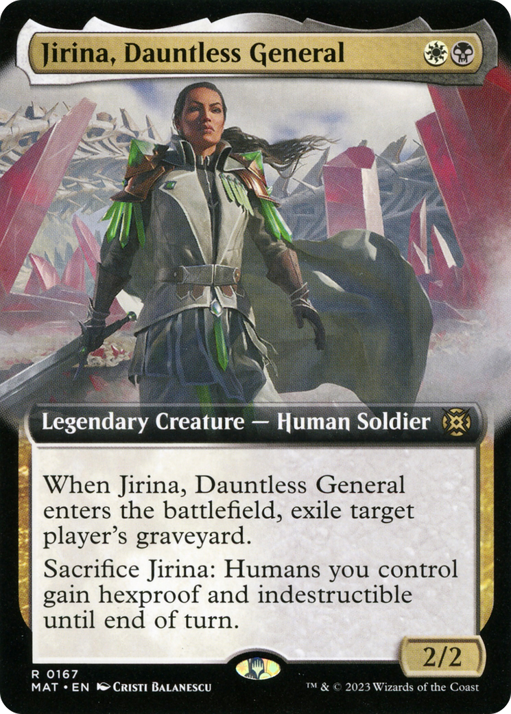 Jirina, Dauntless General (Extended Art) (167) Foil - March of the Machine: The Aftermath