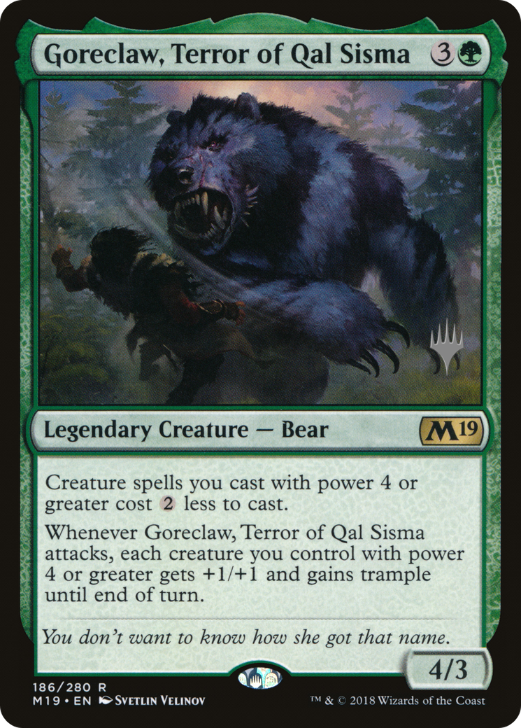 Goreclaw, Terror of Qal Sisma (186) Foil - Core Set 2019 Promos