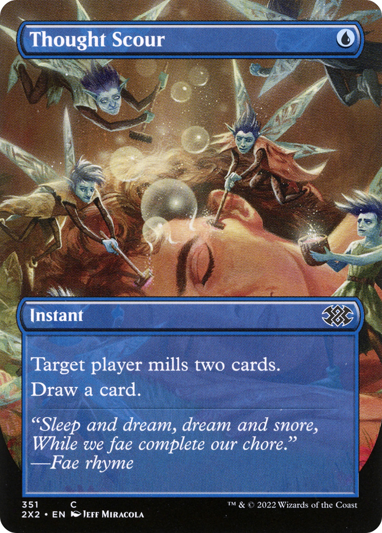 Thought Scour (Borderless) (351) Foil - Double Masters 2022