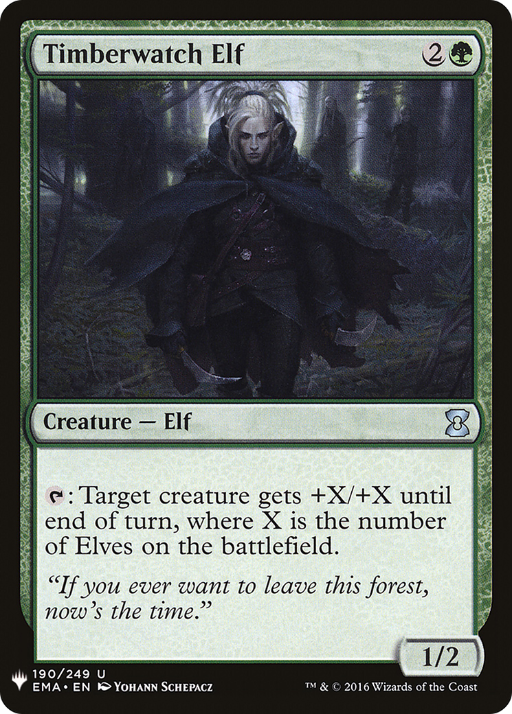 Timberwatch Elf (EMA-190) - The List