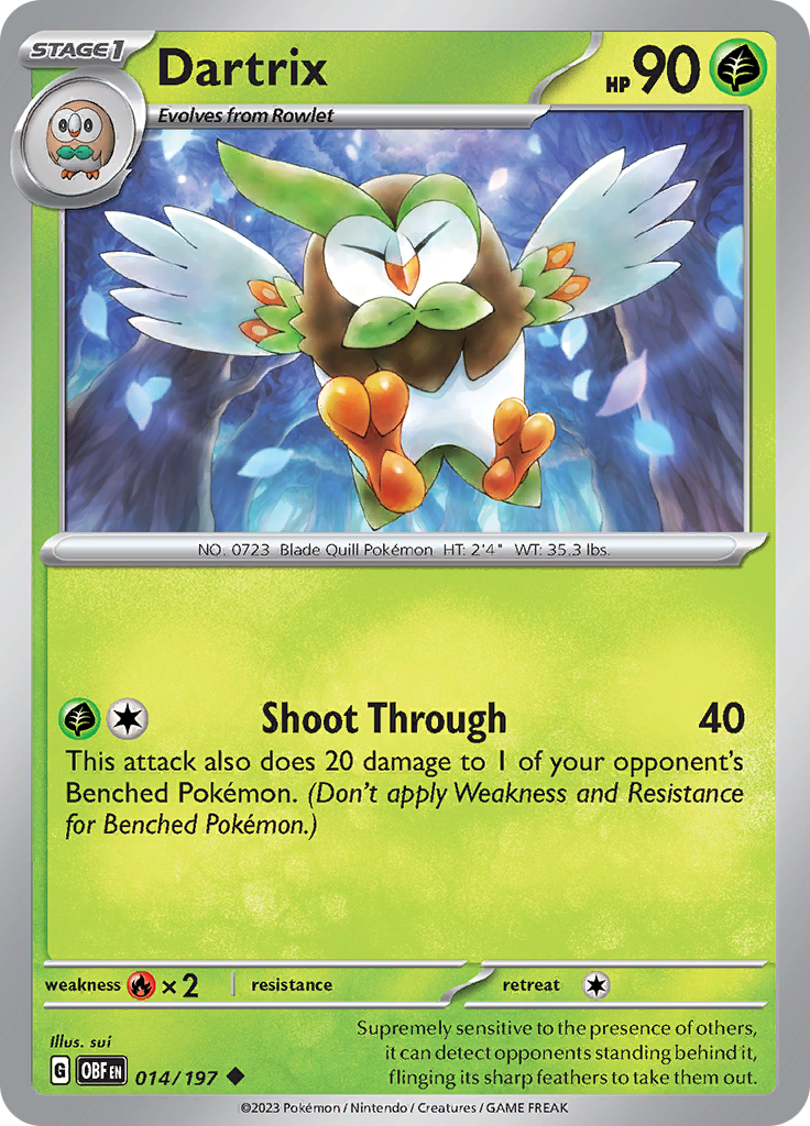 Dartrix (014/197) [Scarlet & Violet: Obsidian Flames] | Silver Goblin